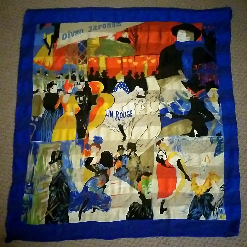 Frameable scarf, So Vivid. I Listed In Home. For Art. Actual Scarf. 100%SILK